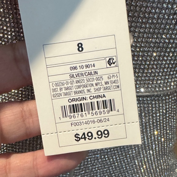 Size 8 A new day Sparkling Silver Ankle Booties - Picture 3 of 3